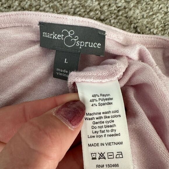 Market Spruce size L light pink/purple 3/4 in. Sleeves - Picture 8 of 8